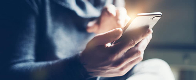 Young man with smartphone